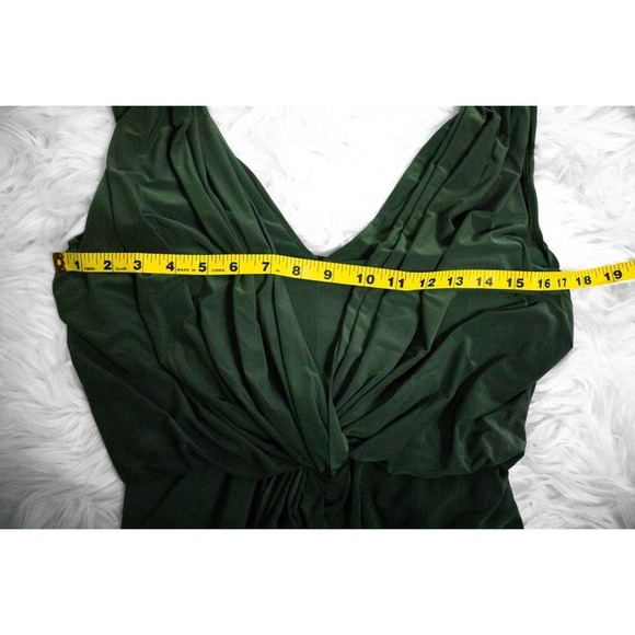 Misa Los Angeles Green Jersey Knit Sleeveless Cocktail Mini Dress Small Party - Picture 9 of 10